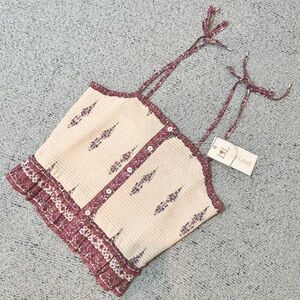 Love The Label Crop Top Boho Blouse Size M